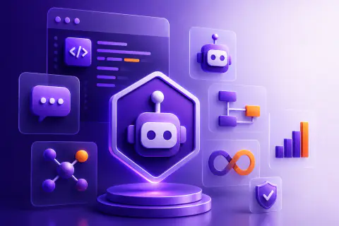 AI agent interface representing GitLab Duo Agent Platform Associate practice tests.