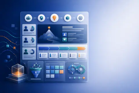 SAFe APM practice test course image showing product strategy, roadmap planning, customer discovery, and value delivery flow